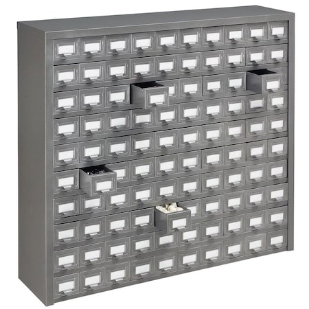 100 Drawer Cabinet, Steel, 36x9x34-1/2